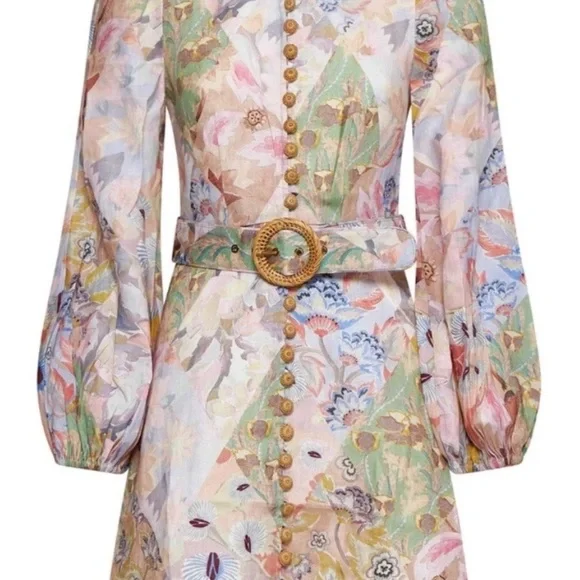 Zimmermann Women's Linen Floral Dress. Size 1 - Picture 10 of 10